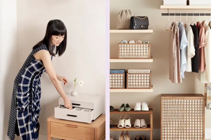 Clothes, shoes and accessories sorted through by category