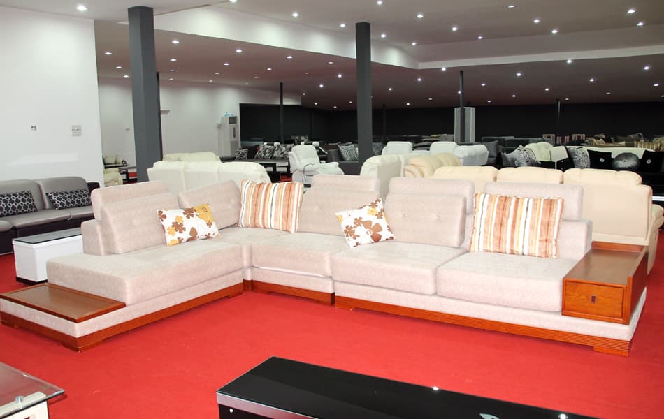 The wide interior of L&E Enterprise showing a massive variety of furniture and home goods